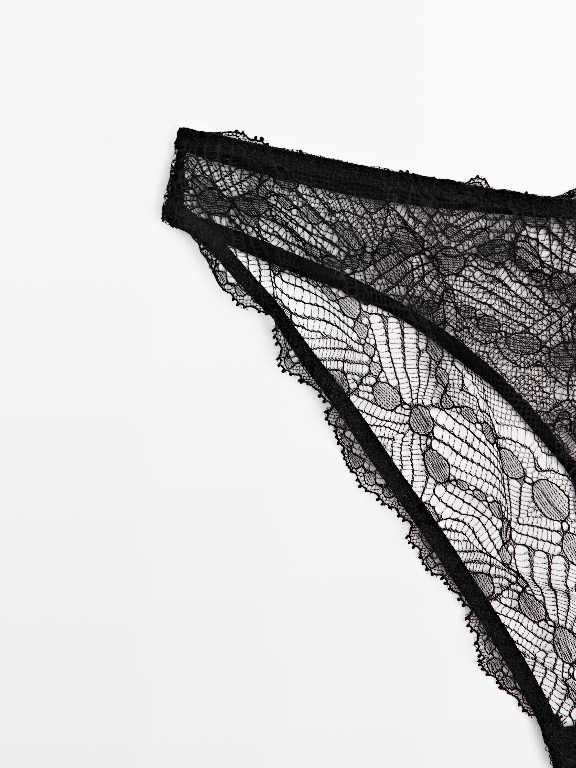 lace briefs with blonde detail